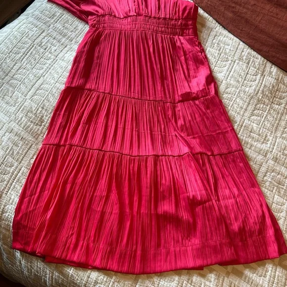 Anthropologie fuchsia pink midi dress - XL - Picture 7 of 9